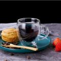 Set of 2 Double Wall Mug, Elegant Classic Design Perfect Glass Cup 250ml Set Of 2.. 