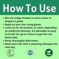 Henna Hair & Beard Dye - 100% Natural & Chemical Free - The Henna Guys (7.05 Ounce (Pack of 1), Indigo Powder). 