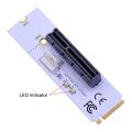 NGFF M.2 to PCI-E 4X Riser Card M2 Key M to PCIe X4 Adapter. 