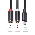 USB C to RCA Audio Cable Type-C to 2 RCA Cable 2RCA Jack Type C RCA Audio Cord for Phone Speaker Home Theater TV, 1M. 