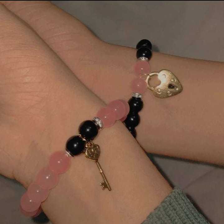 Key Lock Charms Paired Bracelets Friendship Bracelets Pair