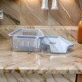 Fancy Plate Rack 3 in 1 Large Durable Plastic Kitchen Sink Dish Drying Rack and Organizer. 