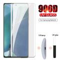 For Samsung Galaxy Note20 999D UV Tempered Glass for Samsung Galaxy Note20 3D Curved Screen Protector Full Coverage Protective Film Screen Protectors Include UV Lamp and UV Glue. 