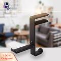 Headphone Stand with Anti-drop Design Headphone Stand Hook Holder Clip Anti-drop Design Curved Desktop Bookcase Protects Headphones Prevents Slipping Rounded Bevel Headphone Bracket. 