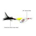 6PCS Fishing Lure Spinners Spinnerbait Kit Metal Spinner Baits Kit with Rooster Tail Treble Hook Bass Trout Fishing Lures Lot. 