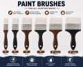 Premium Paint Brush Set 1" 2" 3" 4" 4" Double 5" Double | White Nylon Bristles | PVC Handle | Wall, Oil & Emulsion Paint Brush. 