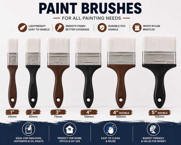 Premium%20Paint%20Brush%20Set%201"%202"%203"%204"%204"%20Double%205"%20Double%20%7C%20White%20Nylon%20Bristles%20%7C%20PVC%20Handle%20%7C%20Wall,%20Oil%20&%20Emulsion%20Paint%20Brush%20-%20Image%206