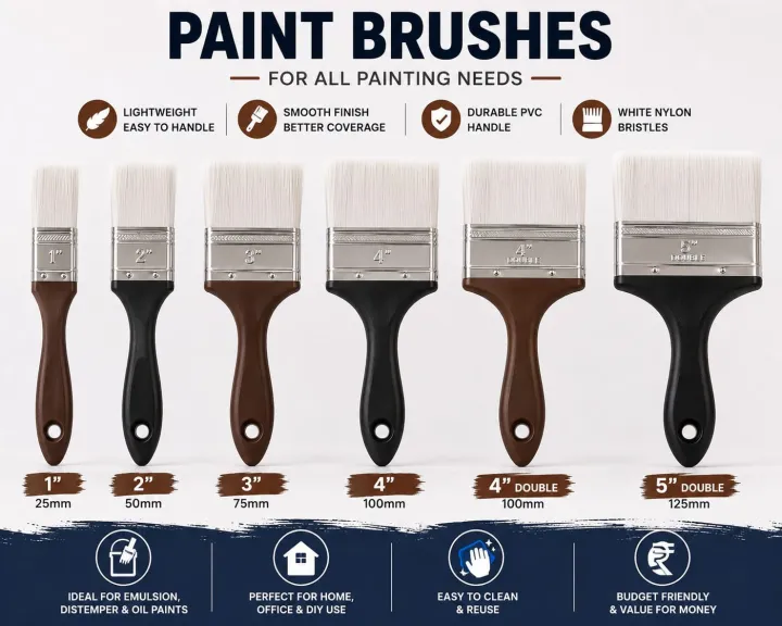 Premium%20Paint%20Brush%20Set%201"%202"%203"%204"%204"%20Double%205"%20Double%20%7C%20White%20Nylon%20Bristles%20%7C%20PVC%20Handle%20%7C%20Wall,%20Oil%20&%20Emulsion%20Paint%20Brush%20-%20Image%206