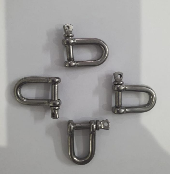 4%20or%206%20or%208-Piece%20Pack%20-%20M4%20Stainless%20Steel%20Dee%20Shackle%205/32"%20(4mm)%20Forged%20D%20Shackle%20with%20Screw%20Pin,%20Silver%20Color%20-%20Image%207