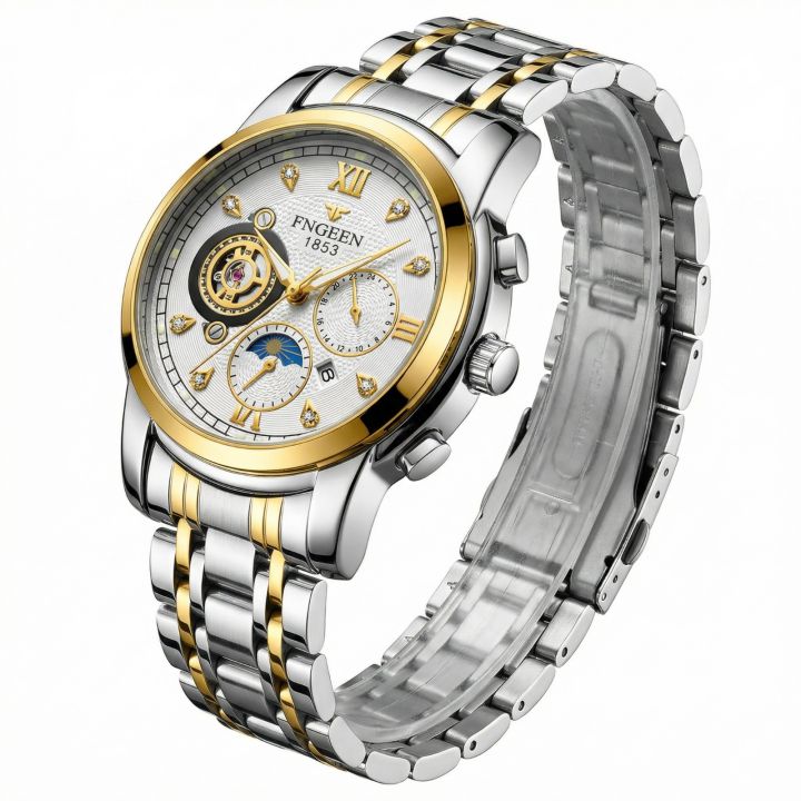 FNGEEN 1853 Luxury Men’s Automatic Watch – Stainless Steel Two-Tone ...