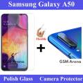 Samsung Galaxy A50 Tempered Glass Screen Protector Polish Glass + Back Camera 9H Gorilla Flexible Protector For Samsung Galaxy A50. 
