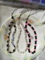 Personalized Beaded Mobile Phone Charm – Custom Name Wrist Strap for Girls | Trendy Pearl & Bead Mobile Accessory for Teens. 