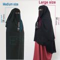 Arabic Naqab Niqab 3 Layers Hijab Women's Face Covering Traditional Muslim Headwear for Modesty And Privacy. 
