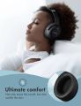 MPOW H19 Hybrid Active Noise Cancelling Headphones, 100H Playtime Over-ear Bluetooth 5.0 Headphones with Rapid Charge, ANC Headphones with Soft Protein Earpads, Hi-Fi Stereo Sounds, Good Bass, 40mm powerful drivers, Wired and Wireless mode, Built-in Mic. 