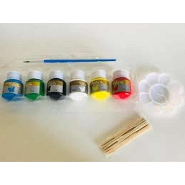Water Painting Colors - 6 basic colour Water paint in bottle 25ml in each