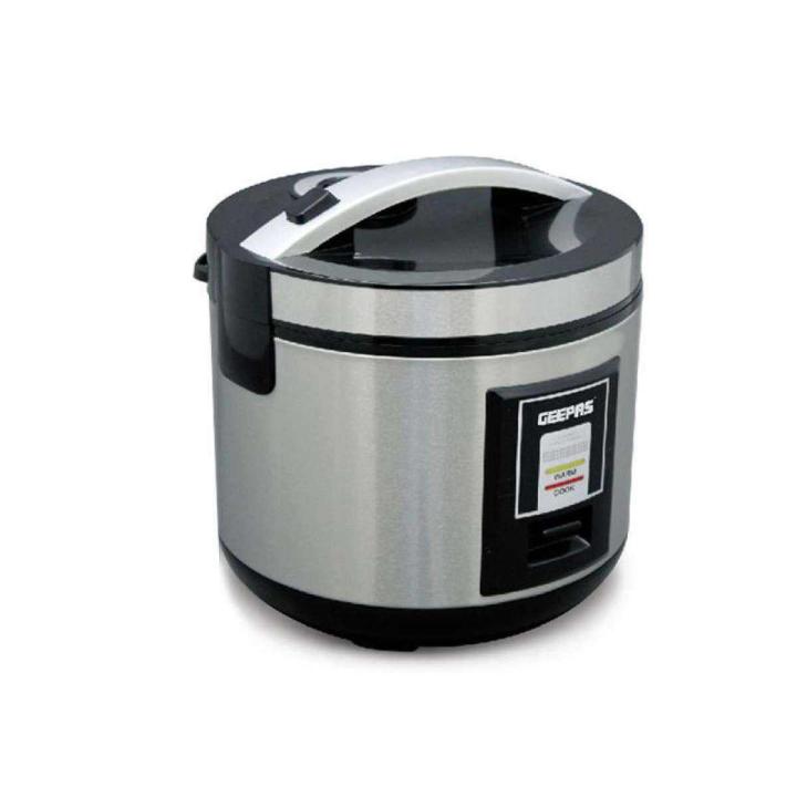 Geepas - GRC - 4330 - Stainless Steel Electric Rice Cooker - 1.8 Liters - 700 Watts - Silver & Black (Brand Warranty)
