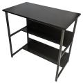 Small Computer desk Metal Frame Two Shelf Computer Desk Wood Table Study Office Laptop. 