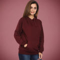 Maroon Kangaroo Hood For Women. 