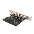 4 Port USB 3.0 PCI-E Expansion Card PCI Express PCIe USB 3.0 HUB. 