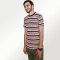 Round Neck T-Shirts for Men - Crew Neck - Strip Design - Black, Grey - Medium, Large, XL Size T Shirt. 