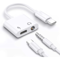 USB C to 3.5mm Headphone Audio Adapter | 2 in 1 USB C Headphone Splitter for Samsung ,Oppo ,Vivo & other Interface Type C Smart Phones  | USB C to 3.5mm AUX Audio Jack with Type C Charging jack Splitter | Type C AUX Audio & Charging Convertor. 
