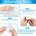 12 Pcs Plastic Hooks Self Adhesive, Sticky Hooks Removable Wall Hooks,Stick on Hooks for Hang Coat Cloth Towel. 