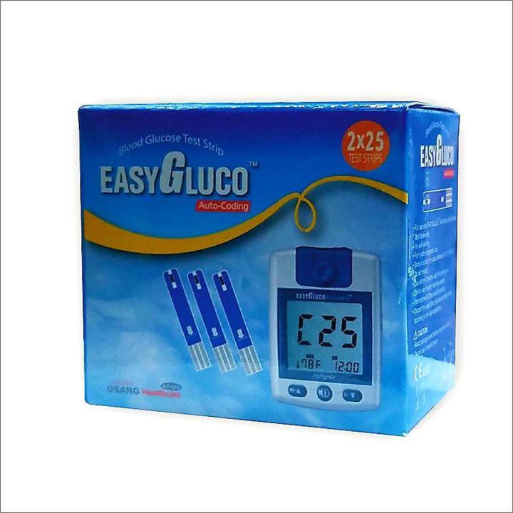 EASY GLUCO AUTO CODING BLOOD GLUCOSE MONITOR STRIPS-PACK OF 50 STRIPS