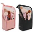 Travel Makeup Brush Bag Portable Cosmetic Brush Holder Organizer Waterproof Stand-Up Makeup Brush Pouch Zipper Toiletry Bag. 