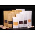 Sample Pack of 20 Kraft paper pouches Mix Sizes Brown kraft paper stand up pouch, stand up paper bags with window and zipper Packaging material, packaging box, packaging bags food container, food grade material. 