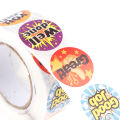 500pcs “good job" reward sticker 8 designs cartoon words sticker good for kids Lonni. 