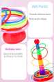 Ring Toss Game With 18 inch Stand Floatable Rings Multicolored Durable Plastic Rings Competitive Tossing Game. 