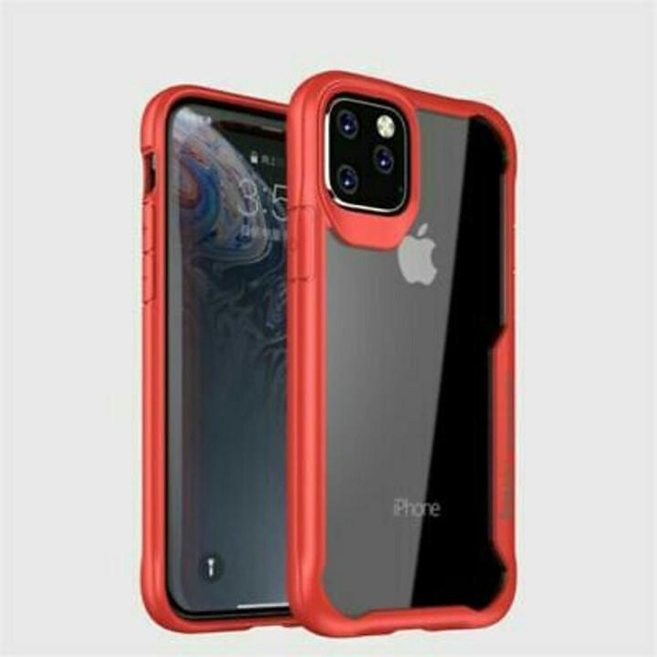 iPhone 11(6.1) - iPaky Case Luxury Transparent,ShockProof Silicon Border Back Cover For Apple iPhone 11-6.1