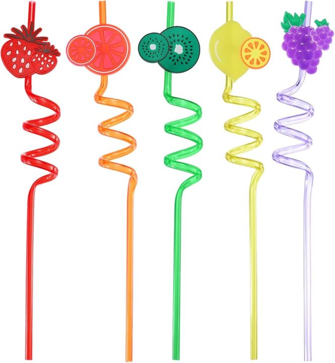 Pack Of 4 Crazy Straw Curly Twisty Colored Kids Party Straw | Daraz.pk