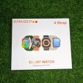 Ultra EZZ 97 smart watch with 4 Different straps and rendom colour / 42mm mini HD Display / Bluetooth calling and touch smart watch. 