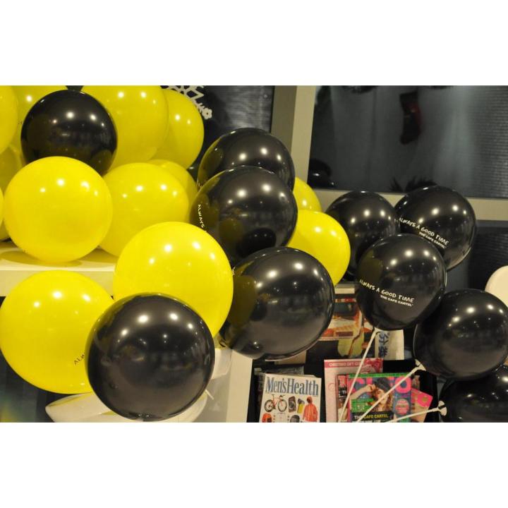 Yellow & Black Balloons Set
