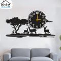 meadows diy wall clock, new stylis animal design wall clock, creative wall clocks, clock for guest room, stylish clock for TV lounge. 