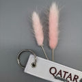 1 PC QATAR AIRWAYS Keychain White Double Sided Embroidered Keychain Fashion Gifts Pilot Trinkets. 