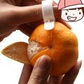 10pcs Ring Type Lemon Orange Tangerine Opener Peeler Peel Slicer Cutter Fruit Skin Remover Knife Helper, Random Color Delivery. 