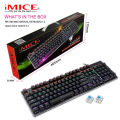 MK-X80 Wired Mechanical Gaming Keyboard With RGB Backlight Effects And Multimedia Function Keys. 