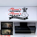 ALL-AT-ONE # 65 ("MOM'S KITCHEN MOM'S RULES 2") Self-Adhesive Vinyl Waterproof Removable Art Sticker To Decorate Your Desired Kitchen.. 