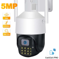 5MP Carecam Pro wireless PTZ IP camera, dual app screen IP camera, AI humanoid alarm security camera, full-color night vision camera, auto tracking IP camera, wireless home security camera, smart app-controlled surveillance camera, high-resolution PTZ. 