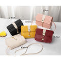 Girl Handbag 2024 new Small Square Bag PU Leather Bag Versatile Shoulder Bag Trend Women Crossbody Bag Contrast. 