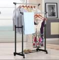 Cloth hanging stand - Double Pole  Floor Cloth Hanger - Cloth Drying Rack. 