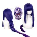 Game Genshin Impact Raiden Shogun Baal Wigs Cosplay Long Gradient Dying Wigs. 