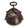 fghani Messi Pressure Cooker – Brown Color – Triple Safety System with 3 Valves & Bypass Valve – Heavy Duty Aluminum – 5L, 8L, 10L, 15L Sizes – Safe & Durable Cooking Pot. 