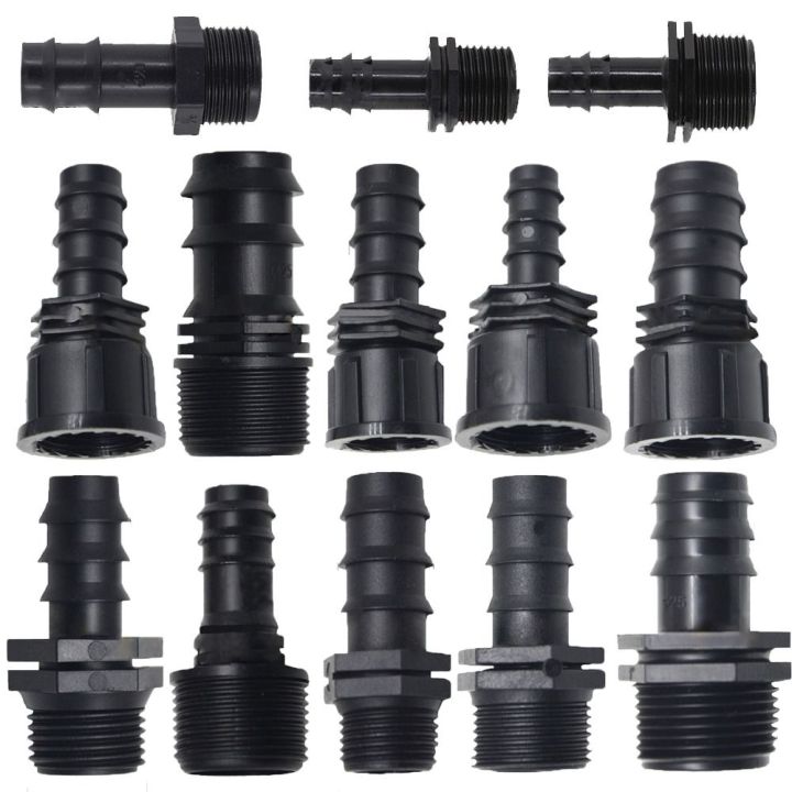 5-teiliger Garten-Schlauchadapter – 1/2" & 3/4" Gewinde Auf 16mm/20mm/25mm Schlauch, Kunststoff-Armaturen-Set
