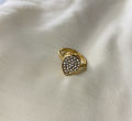 Pearl Diamond Ring Classic Design Gold and Silver Plated. 