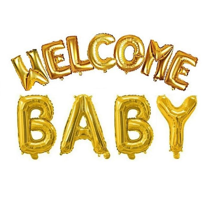 Welcome baby Foil Balloons Alphabets, Welcome Baby Girl, Welcome Baby boy, Welcome decoration set.