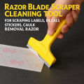 Razor Blade Scraper, 4 Inch Scraper Tool, Multi Duty Scraper with 10Pcs Replacable Blades, Cleaning Scraper for Window, Glass, Floor, Paint, Wall, Stove, Caulk, Labels, Adhesive, Sticker. 
