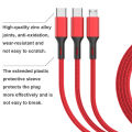 3 in1 Fast Charging Cable Type C Micro Charger Multiple Usb Charging Cord Mobile Phone Multi Usb Port Wire For Xiaomi iPhone. 